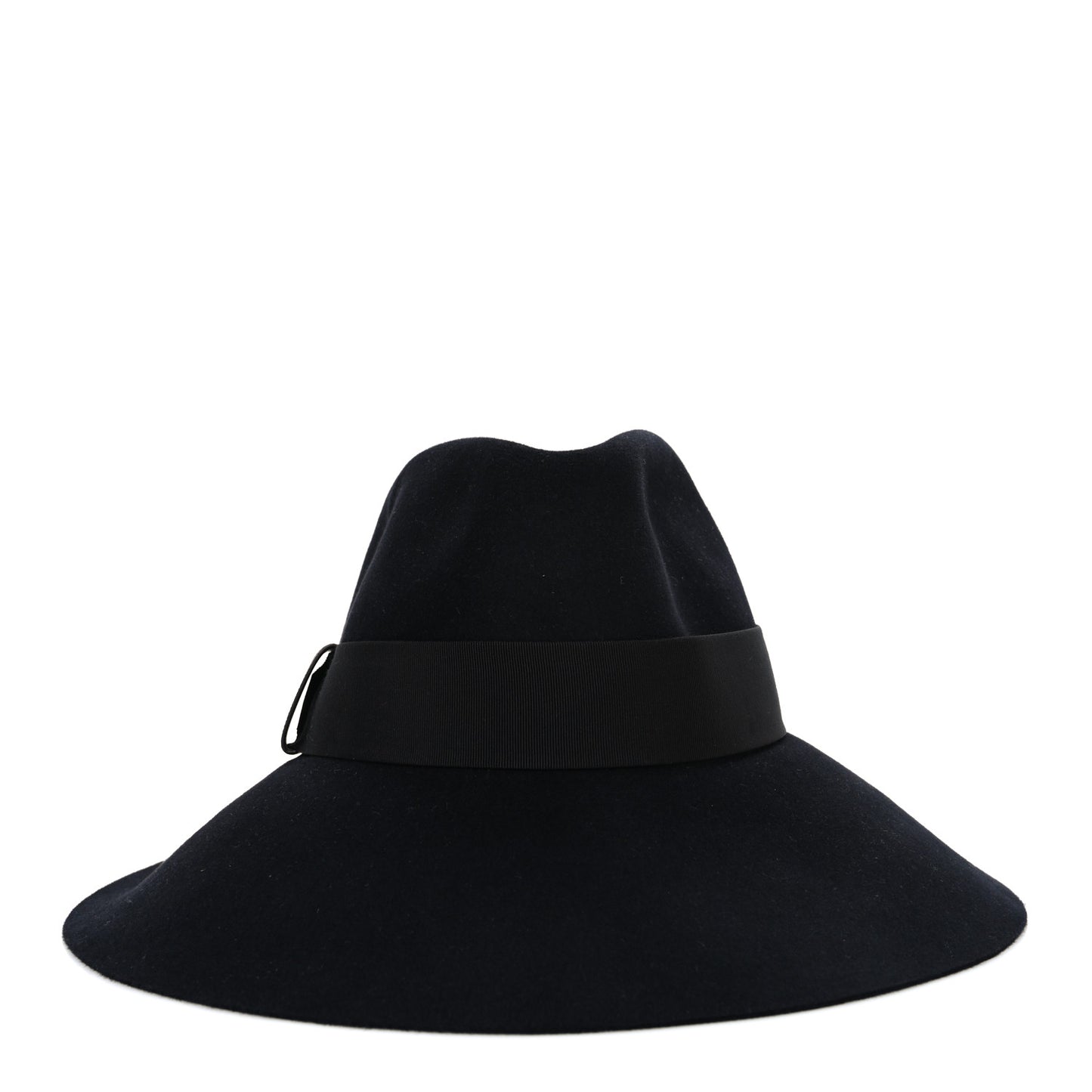Felt Leather Monogram Fedora XL Hat Black
