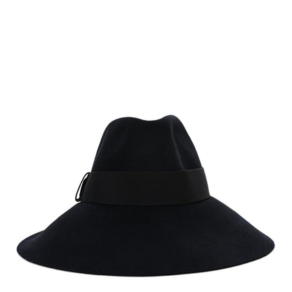 Louis Vuitton Felt Leather Monogram Fedora XL Hat Black 3 of 8