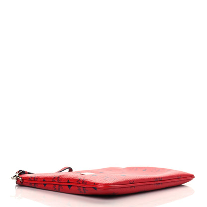MCM Visetos Stark Wristlet Pouch Red 4 of 8