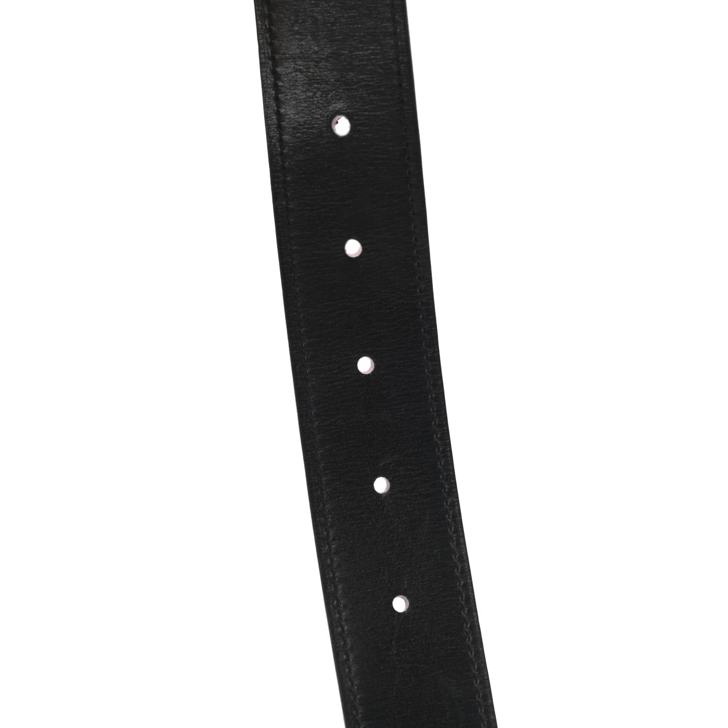 Hermes Togo Box 32mm Strie H Belt 85 Rubis Black 5 of 6
