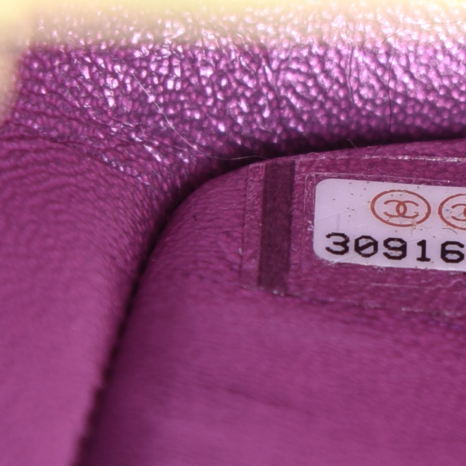 Chanel Iridescent Lambskin Quilted Mini Rectangular Flap Purple 9 of 11