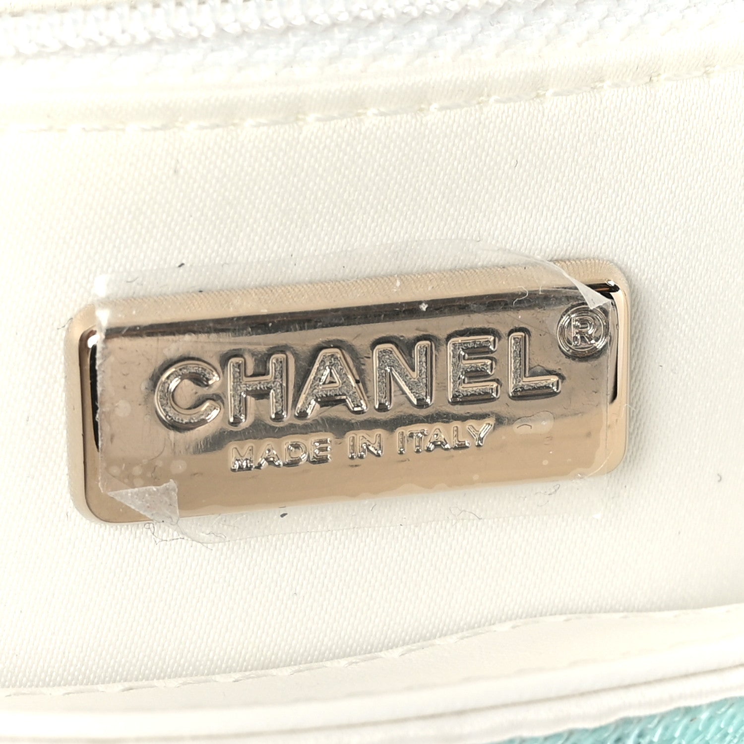 Chanel Sequin Logo Single Flap White Multicolor 7 of 10