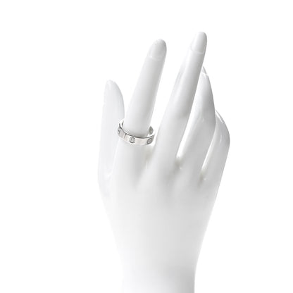 Cartier 18K White Gold 3 Diamond 5.5mm LOVE Ring 60 9.25 2 of 4