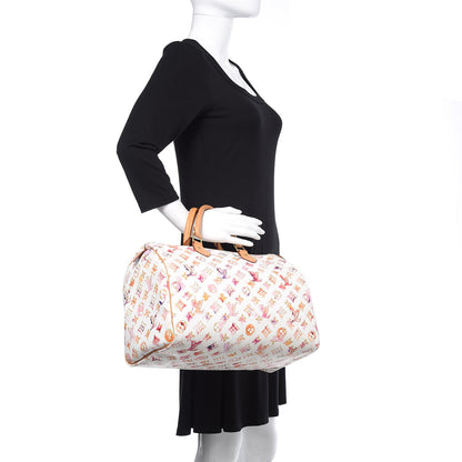 Louis Vuitton Watercolor Aquarelle Speedy 35 White 2 of 9