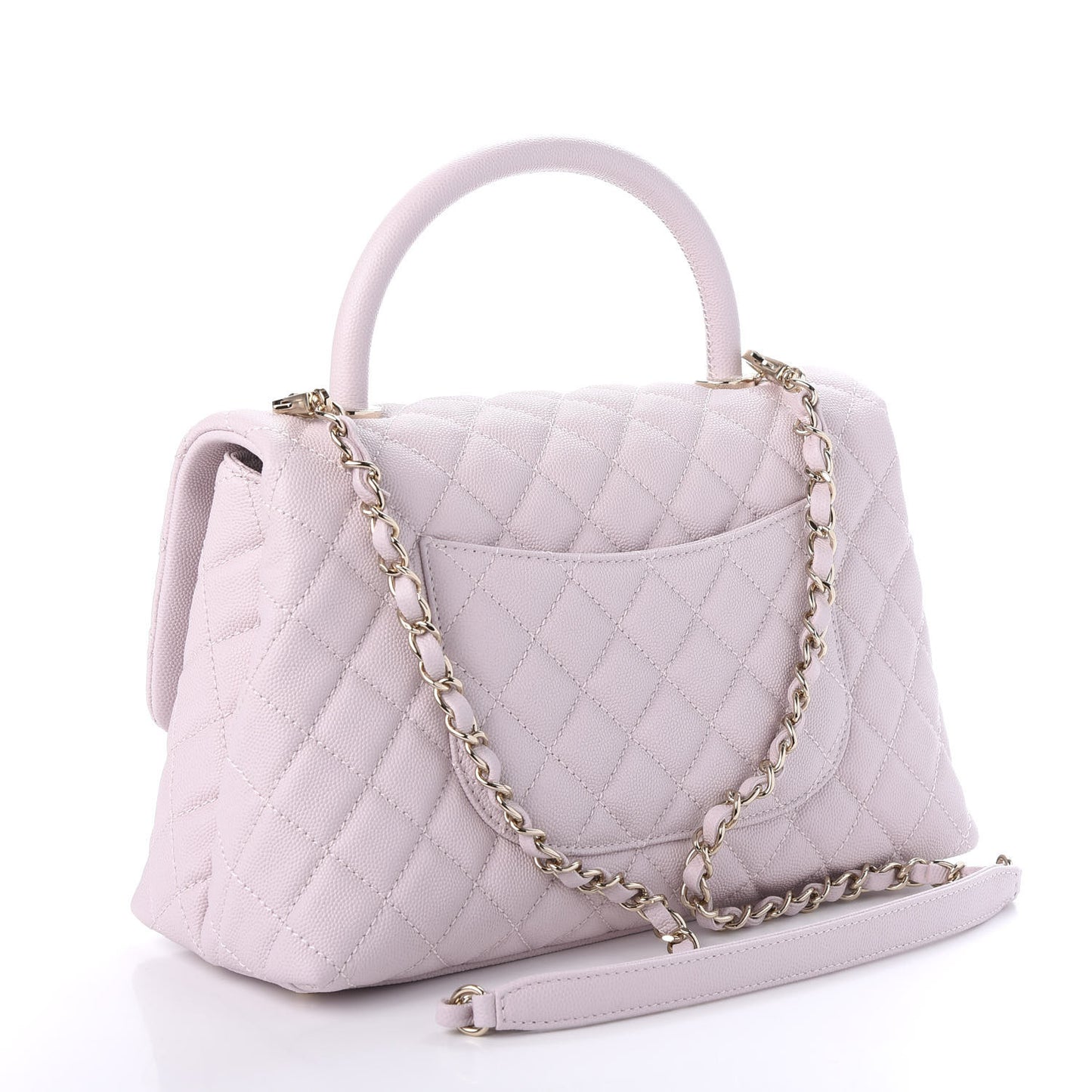 Caviar Quilted Small Coco Handle Flap Lilas Lilac