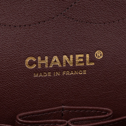 Chanel Lambskin Quilted Tri-Color Jumbo Double Flap Orange Burgundy Yellow 6 of 13