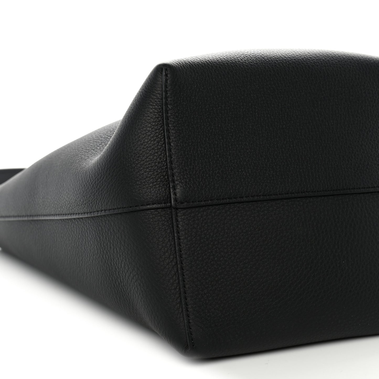 Grained Calfskin Medium N/S Park Tote Black