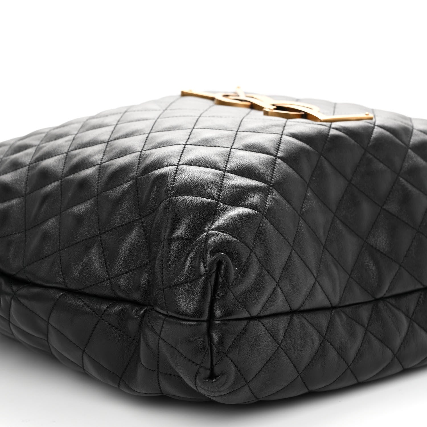 Saint Laurent Lambskin Quilted Maxi Icare Shopping Tote Black 9 of 10
