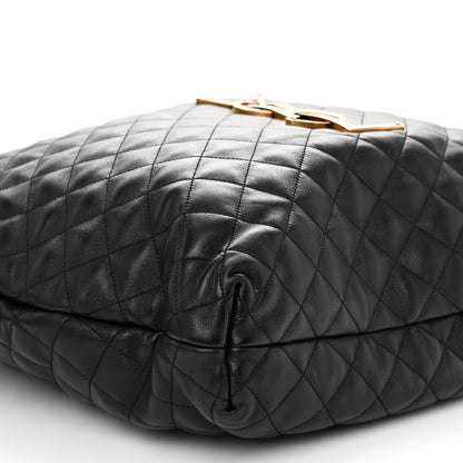 Saint Laurent Lambskin Quilted Maxi Icare Shopping Tote Black 9 of 10