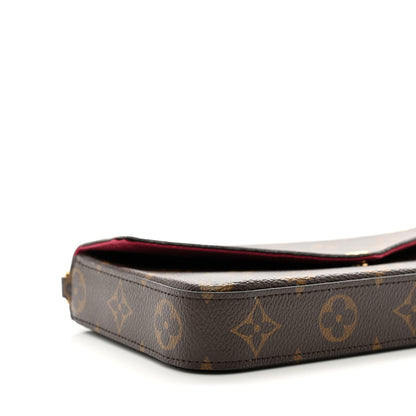 Louis Vuitton Monogram Pochette Felicie Chain Wallet Fuchsia 9 of 10