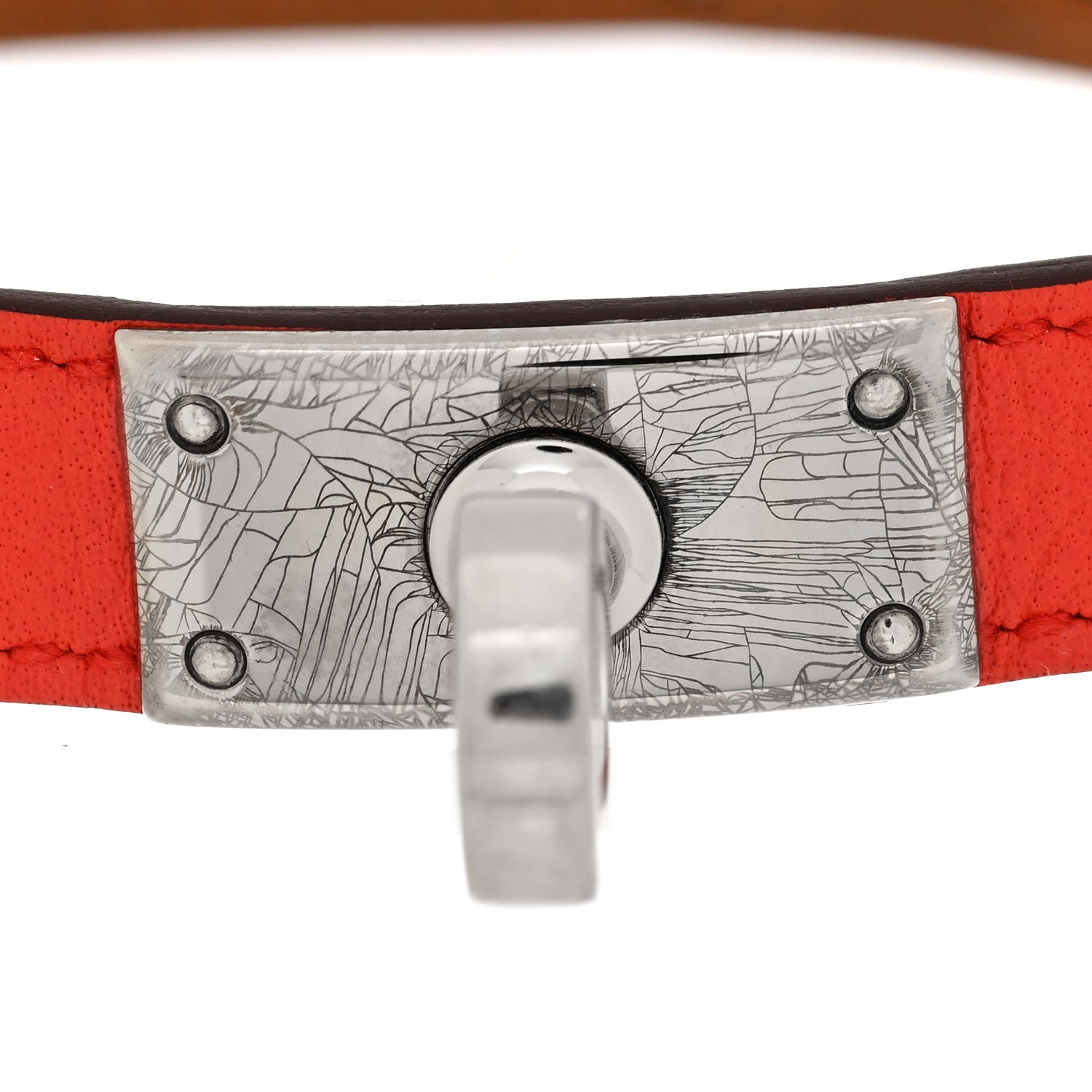 Hermes Epsom Kelly Double Tour Bracelet M Rose Jaipur 4 of 7
