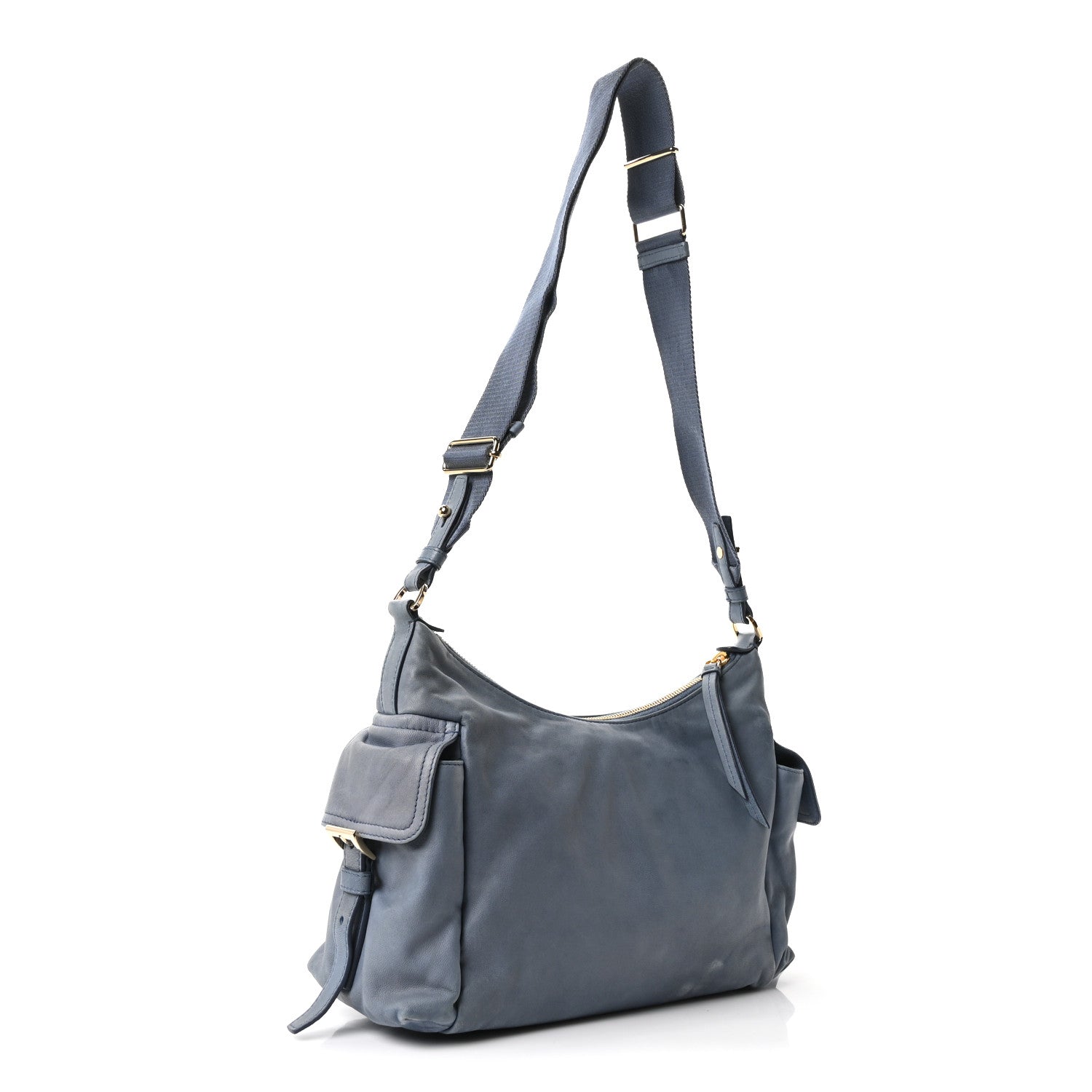 Prada Nappa Large Explore Shoulder Bag Aviation Blue 3 of 10