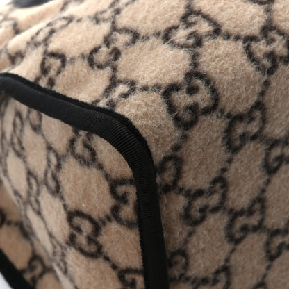 Gucci Covered Wool GG Monogram Large Tote Bag Beige Ebony 10 of 11