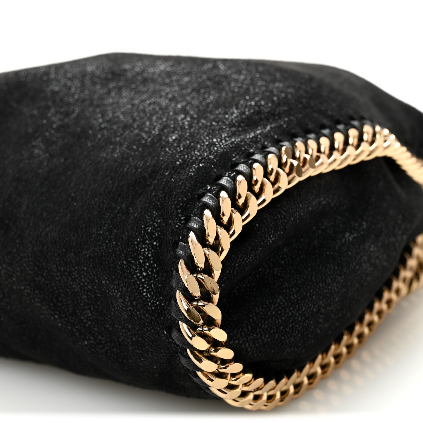Shaggy Deer Mini Falabella Fold Over Tote Black