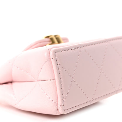 Chanel Shiny Lambskin Quilted Mini Kelly Bag Charm Light Pink 9 of 10