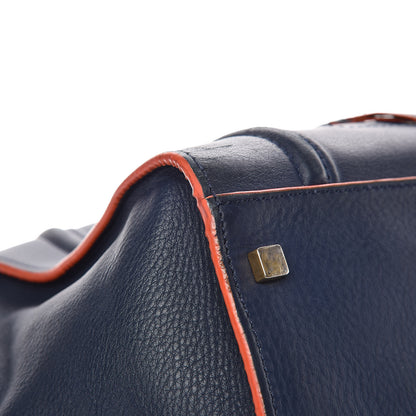Celine Supple Calfskin Large Phantom Luggage Navy Blue Orange 22 of 25