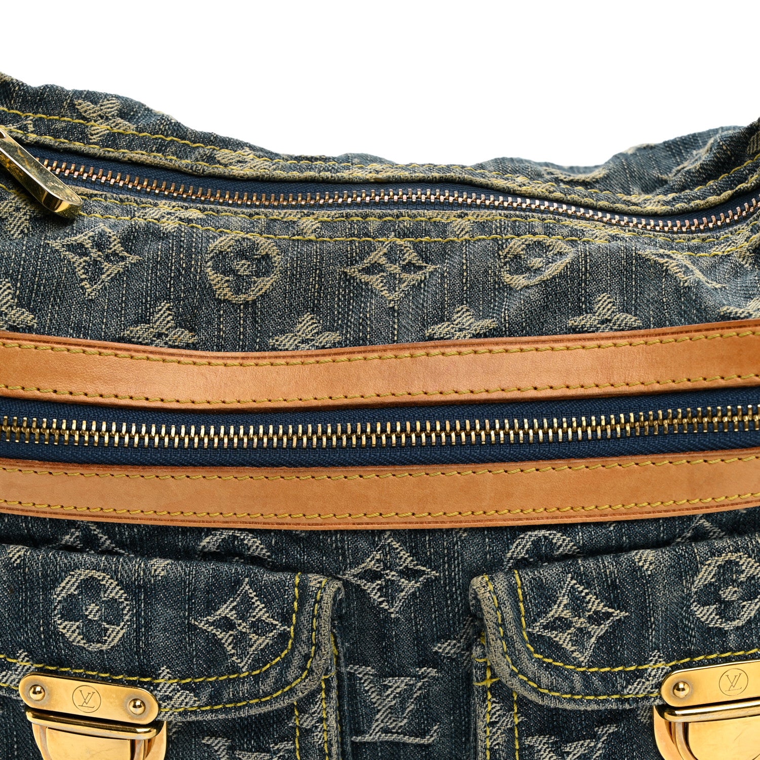 Louis Vuitton Monogram Denim Baggy PM Blue 7 of 9