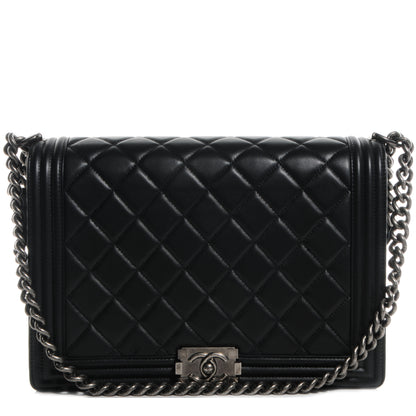 Chanel Lambskin Quilted Large Boy Flap Black 1 of 9