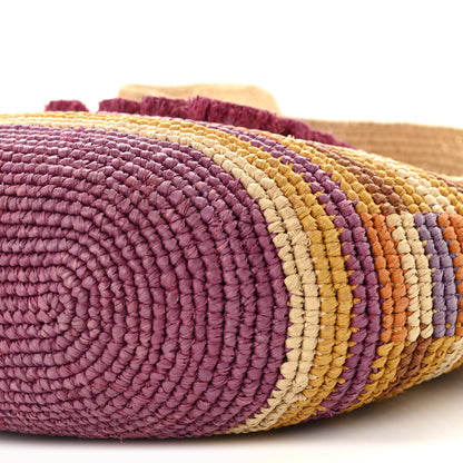 Loewe Raffia Paula's Ibiza Rainbow Slit Tote Bag Natural Multicolor 9 of 9