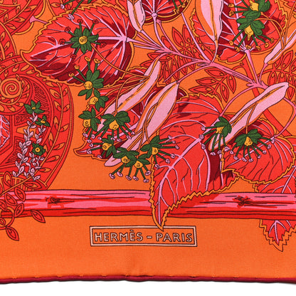 Hermes Silk Printed Mythes et Metamorphoses Scarf 90 Orange Rouge Vif Brique 2 of 5
