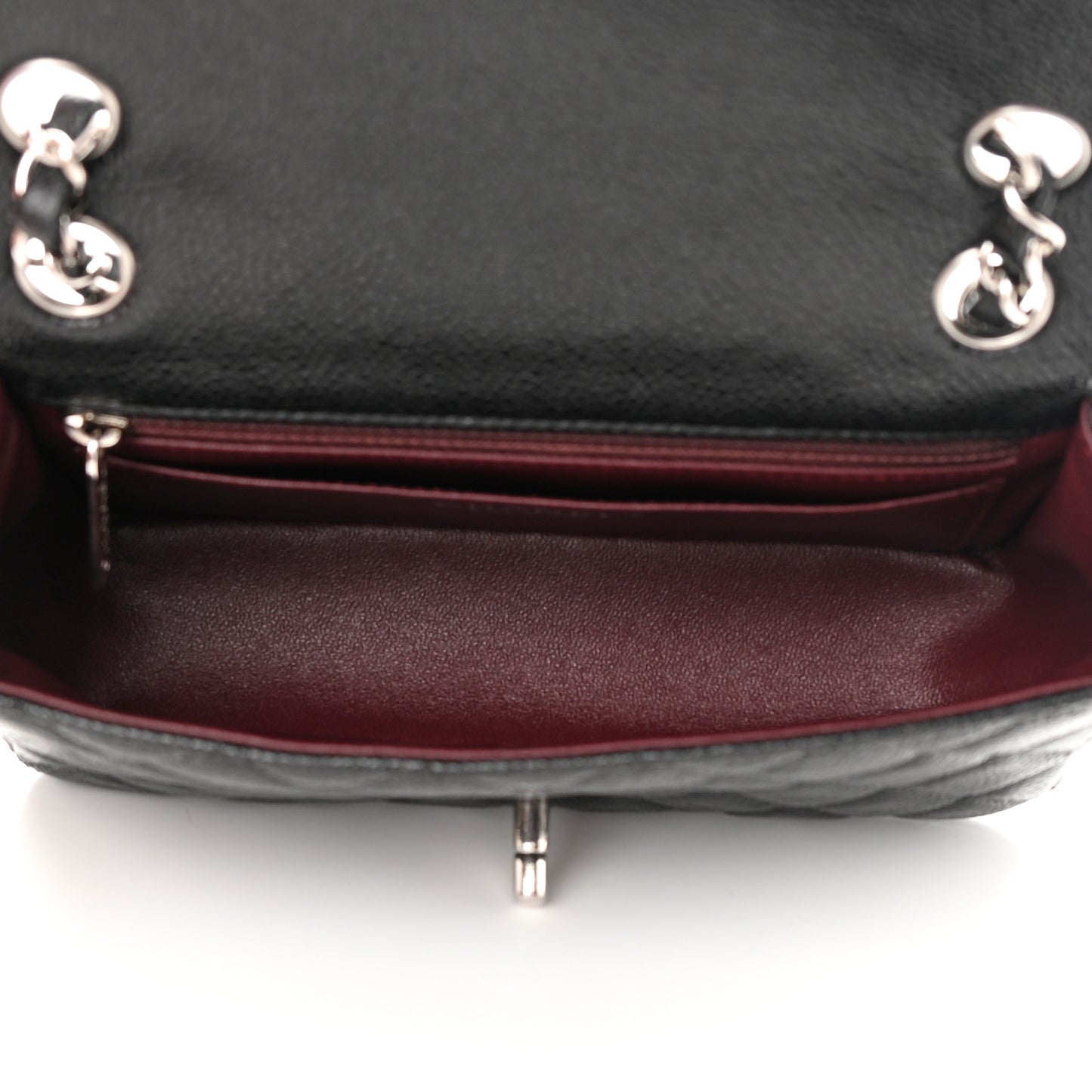 Caviar Quilted Mini Rectangular Flap Black