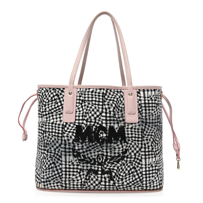 MCM Visetos Medium Liz Reversible Shopper Tote Soft Pink 3 of 24