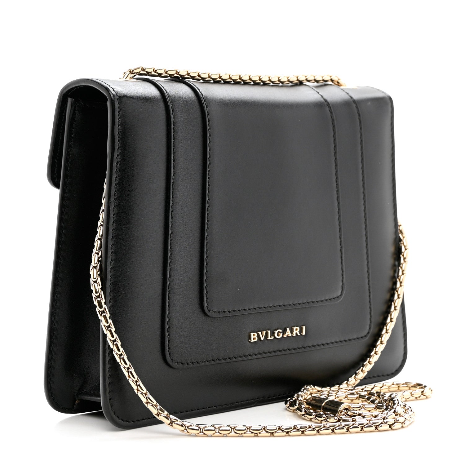 Bulgari Calfskin Serpenti Forever Crossbody Bag Black 4 of 9