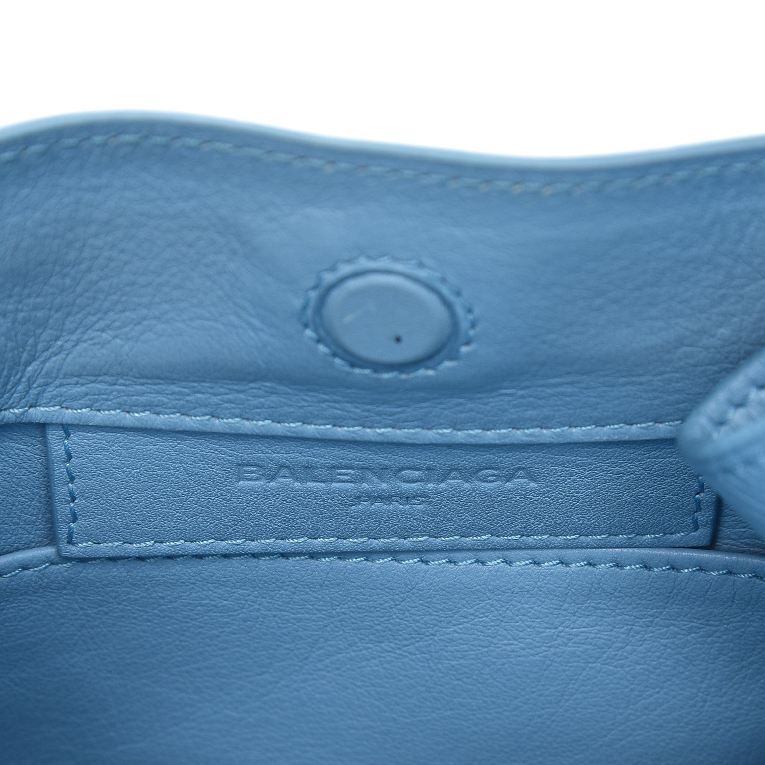 Balenciaga Supple Calfskin Papier Mini A4 Zip Around Tote Bleu Azur Clair 7 of 12