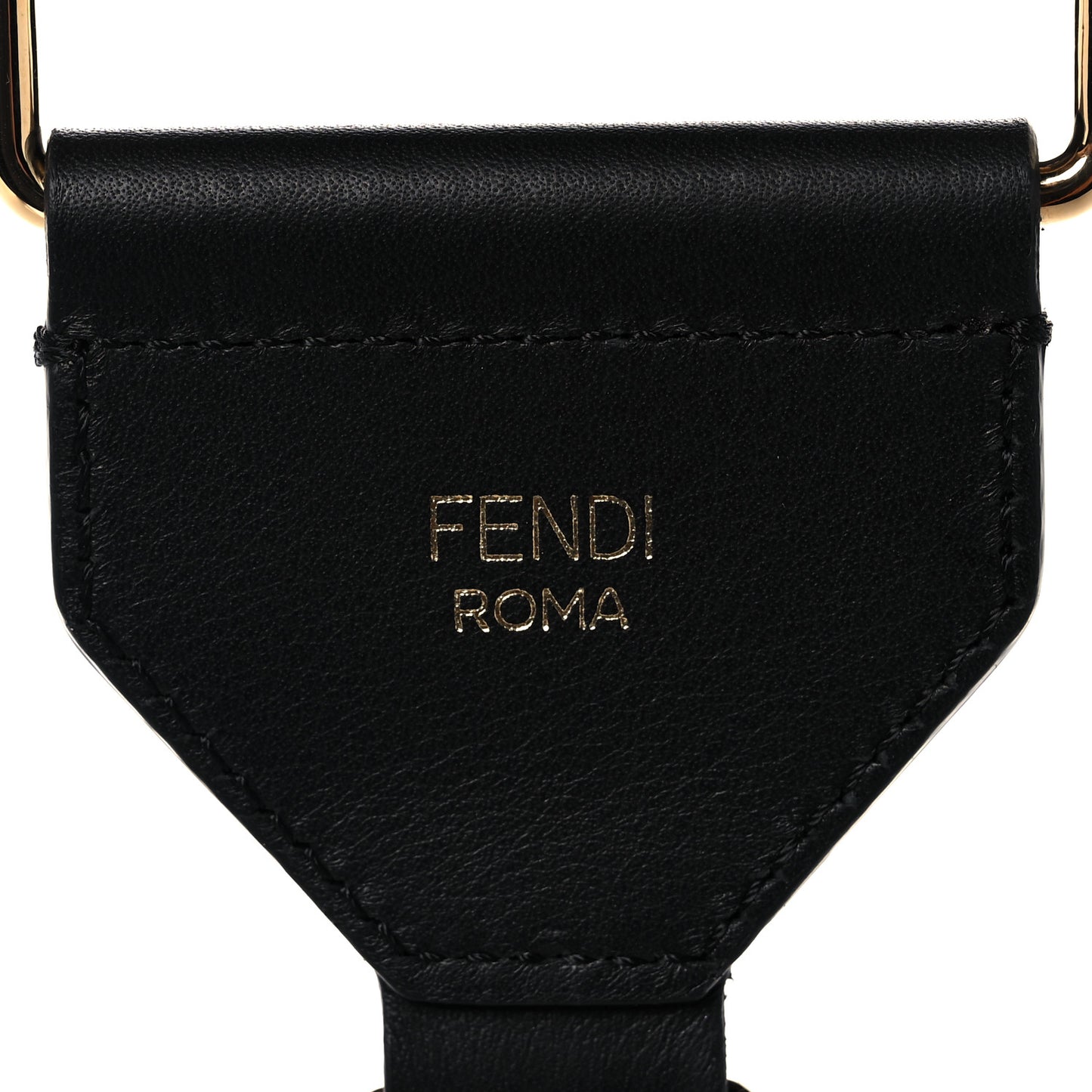Ribbon Vitello Seta FF 1974 Adjustable Strap You Fango Marrone Black