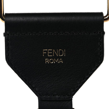 Fendi Ribbon Vitello Seta FF 1974 Adjustable Strap You Fango Marrone Black 3 of 5