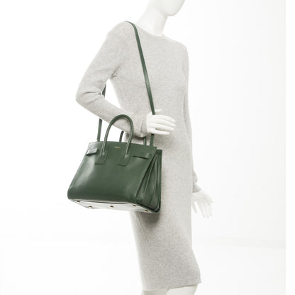 Saint Laurent Calfskin Small Sac De Jour Dark Green 9 of 14