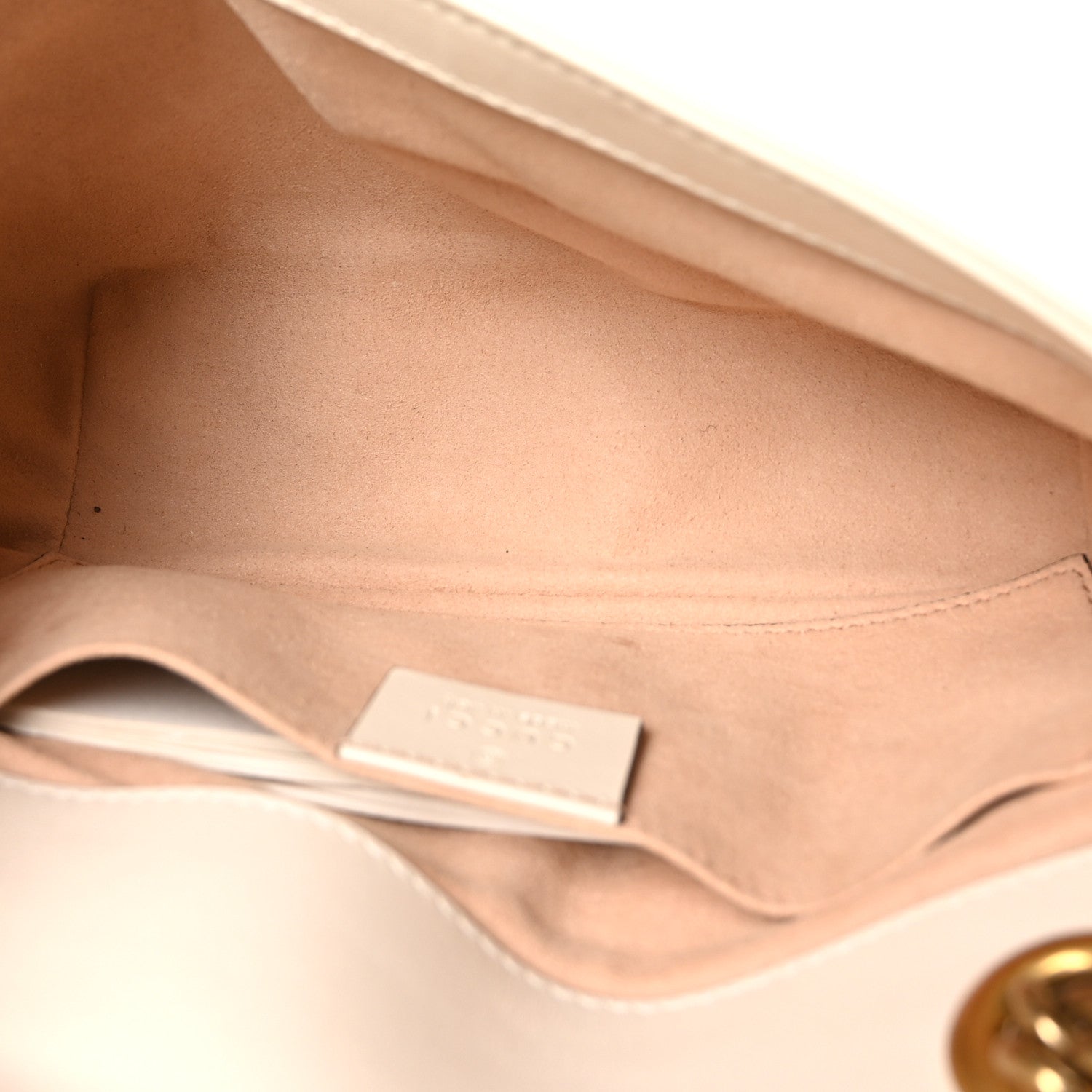 Gucci Calfskin Matelasse Mini GG Marmont Shoulder Bag White 5 of 10