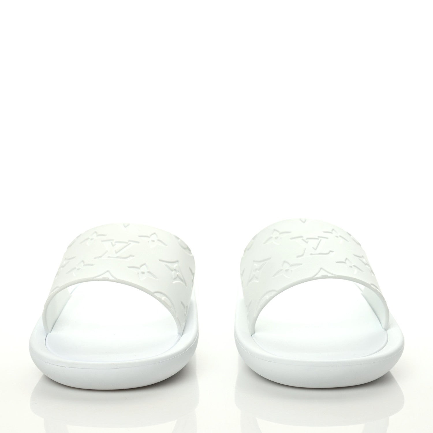 Louis Vuitton Rubber Monogram Embossed Sunbath Flat Mule 40 White 3 of 7
