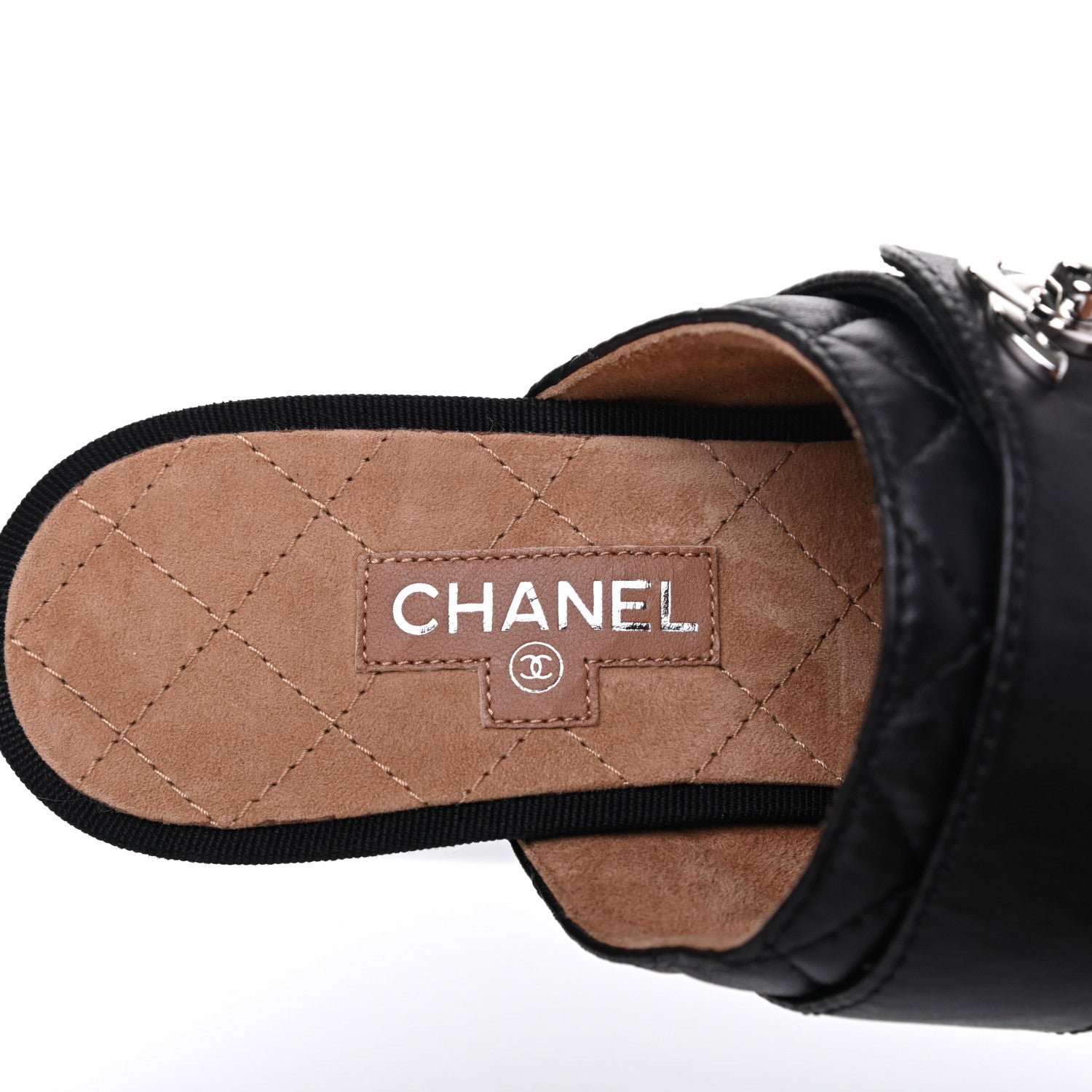 Chanel Lambskin Quilted CC Turn Lock Clogs 41.5 Black 6 of 8