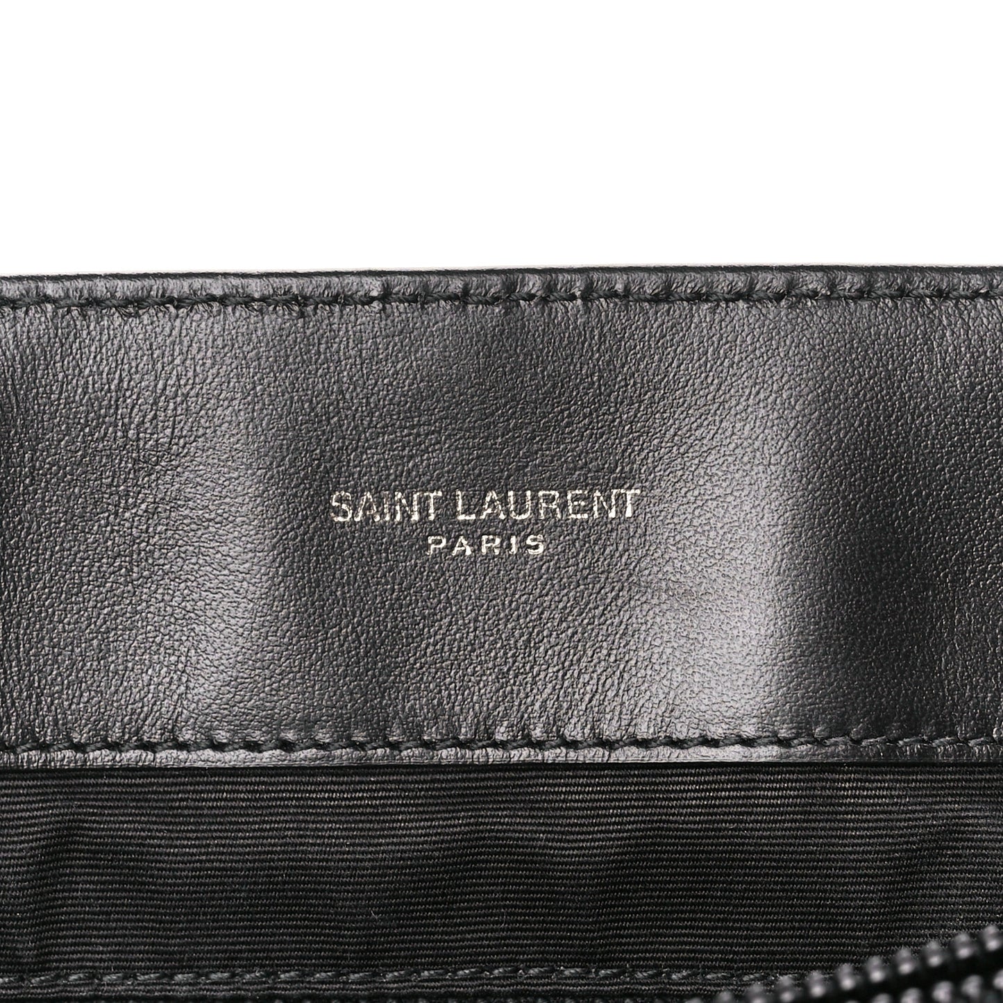 Calfskin Y Quilted Monogram Monochrome Large Loulou Chain Satchel Black