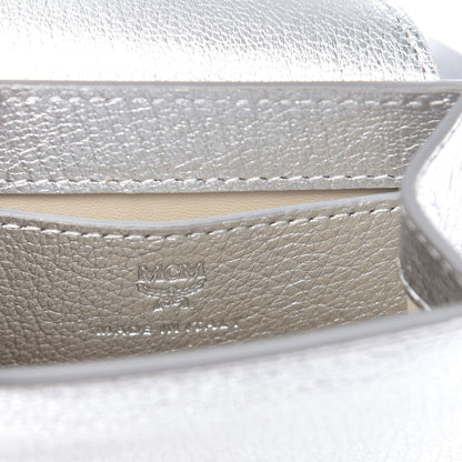 MCM Metallic Calfskin Milano Belt Bag Silver 8 of 10