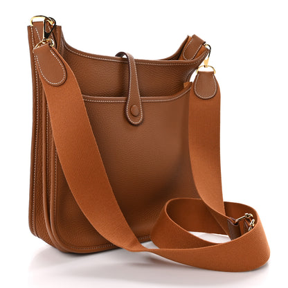 Hermes Taurillon Clemence Evelyne III PM Gold 3 of 11
