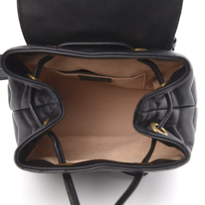 Gucci Calfskin Matelasse GG Marmont Flap Backpack Black 4 of 9