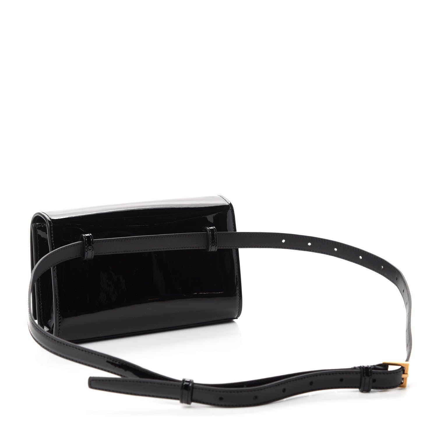 Saint Laurent Patent Monogram Kate Belt Bag Black 3 of 9