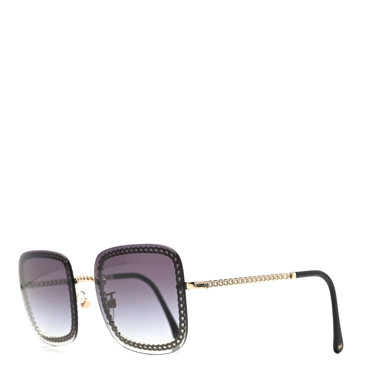 Chanel Chain Square Sunglasses 4244 Black 1 of 7