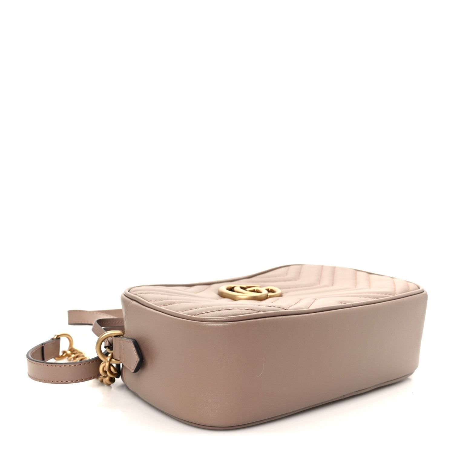 Gucci Calfskin Matelasse Small GG Marmont Chain Shoulder Bag Porcelain Rose 4 of 11
