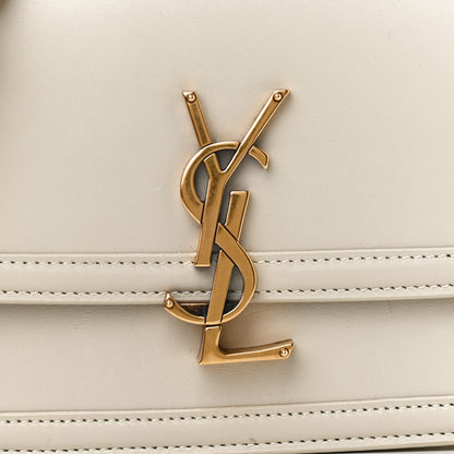 Saint Laurent Smooth Calfskin Small Solferino Satchel Ivory Natural 7 of 11