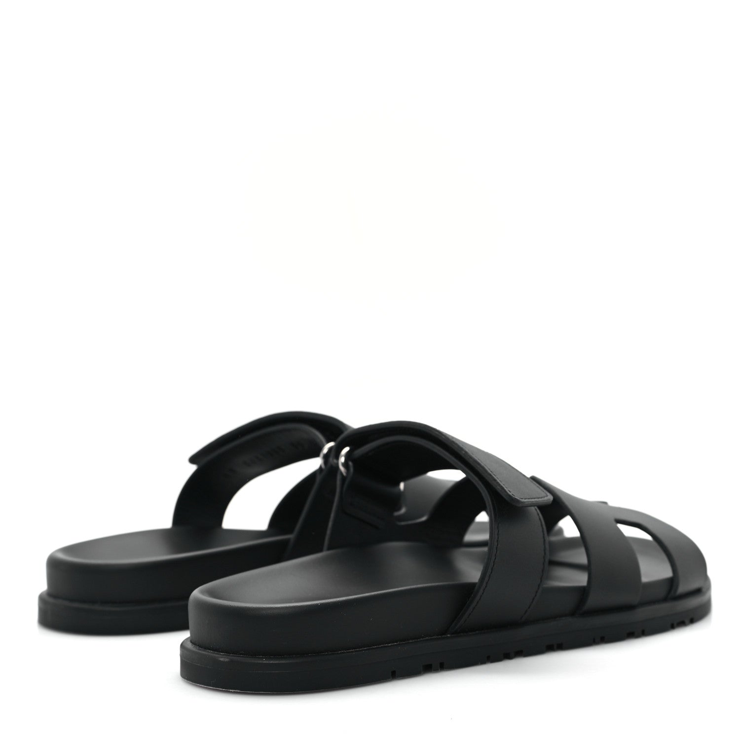 Hermes Calfskin Womens Chypre Sandals 38 Black 5 of 10