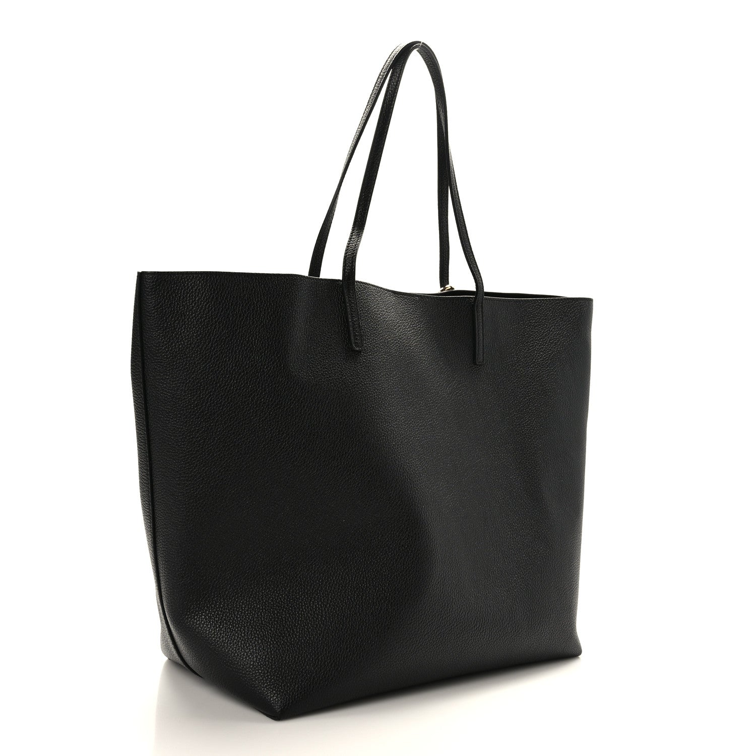 Alexander McQueen Grained Calfskin Skull Open Shopper Tote Black 3 of 9