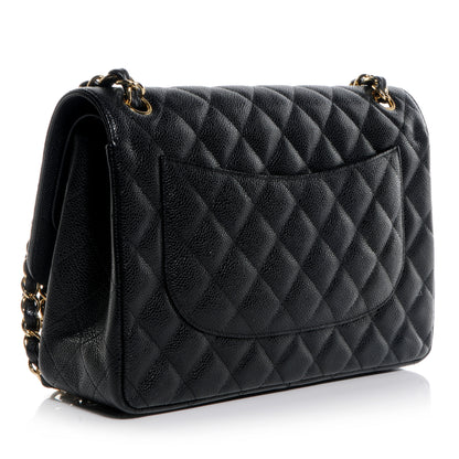 Chanel Caviar Quilted Jumbo Double Flap Black 3 of 9