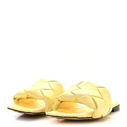 Bottega Veneta Nappa Maxi Intrecciato Lido Flat Sandals 36 Lemonade 4 of 8