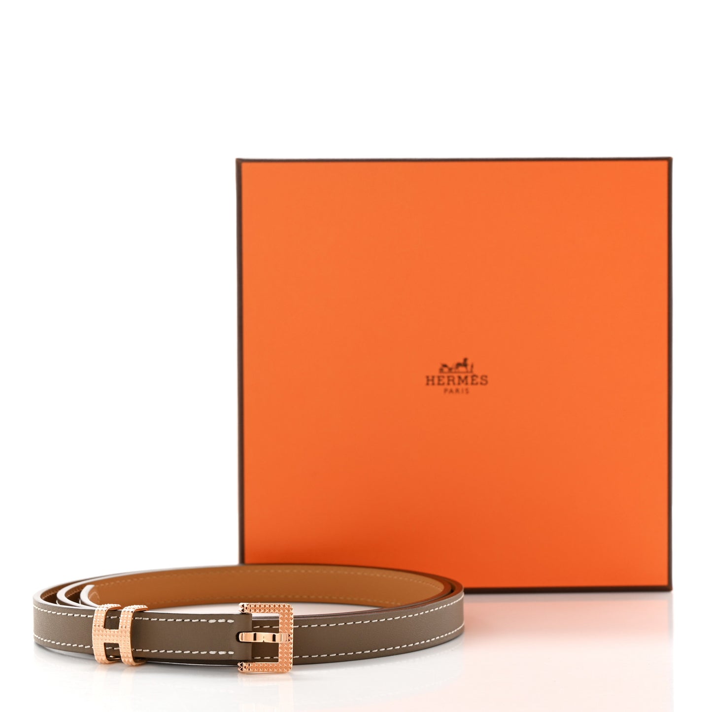 Vache Hunter 15mm Guillochee Pop H Belt Etoupe