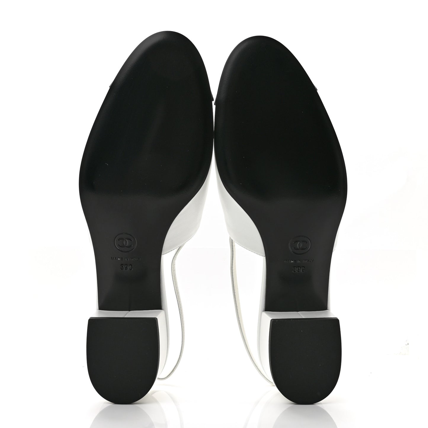 Goatskin Grosgrain Cap Toe CC Slingback Pumps 39 Black