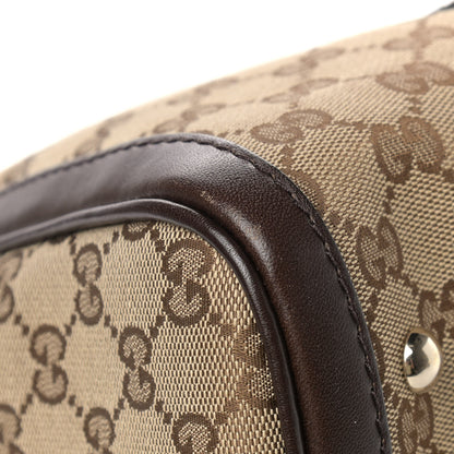 Gucci Monogram Vintage Web Medium Boston Dark Brown 8 of 11