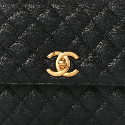 Chanel Caviar Quilted Small Coco Chain Handle Flap Black 9 of 12
